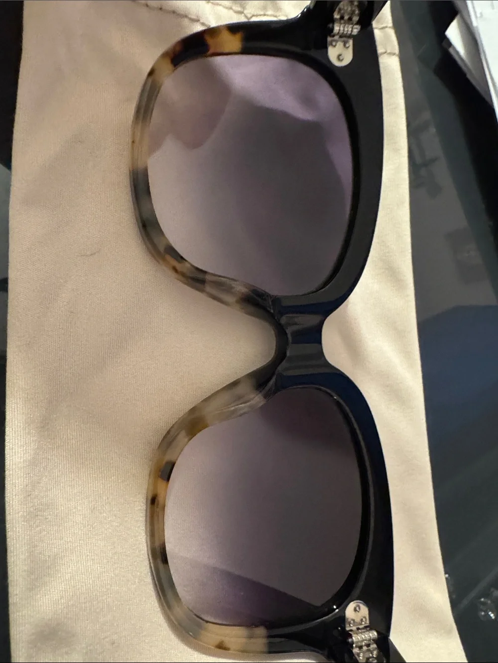 Celine Oversized Sunglasses in Black and Tortoiseshell - Picture 4 of 5